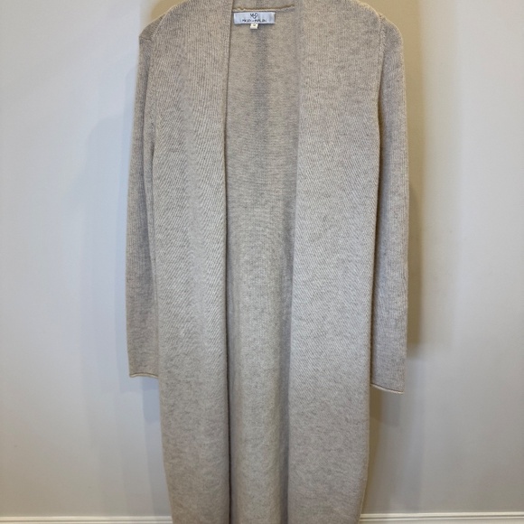 Maison de Papillon XS Womens Long Cashmere Cardigan Biege - Picture 3 of 7